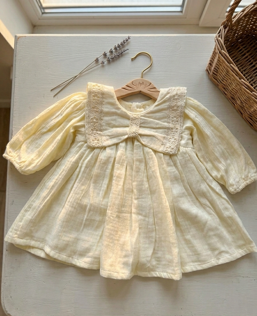 Creamy Leap frock