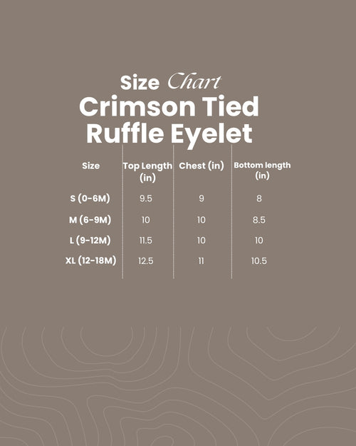 Crimson-Tied Ruffle Eyelet Set