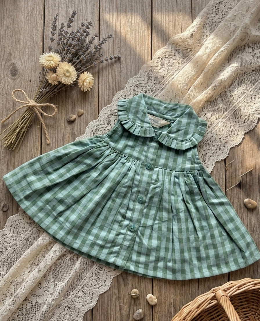Matcha Check frock