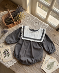 Noir Waffle romper