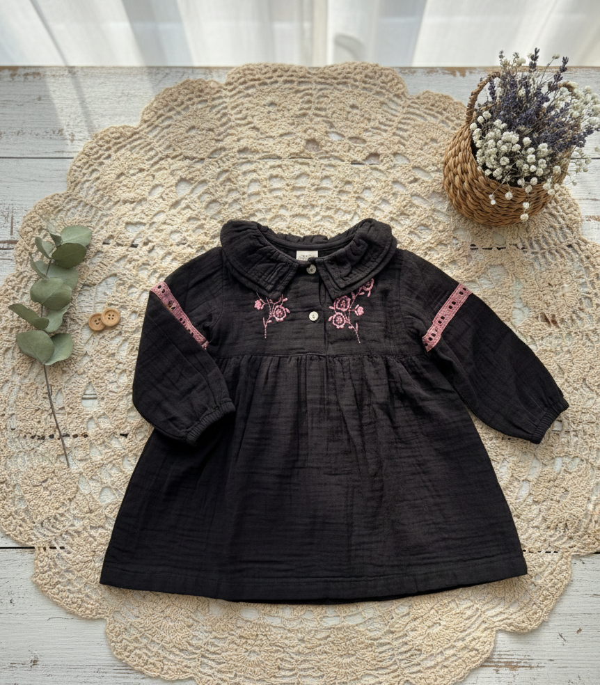 Ebony Rosette frock