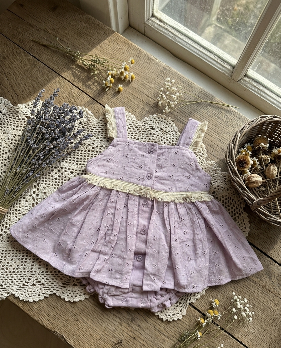 Lavender Lark romper