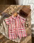 Coral Stripes playsuit