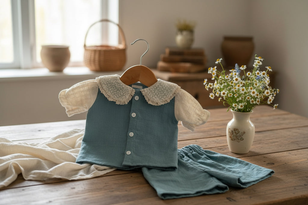 Teal Cottage shorts set