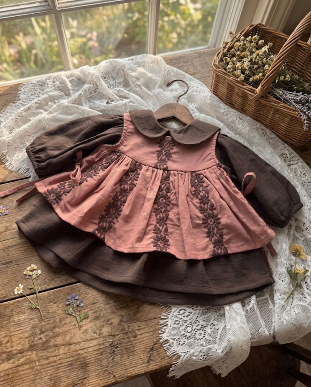 Rosewood Layered Pinafore set