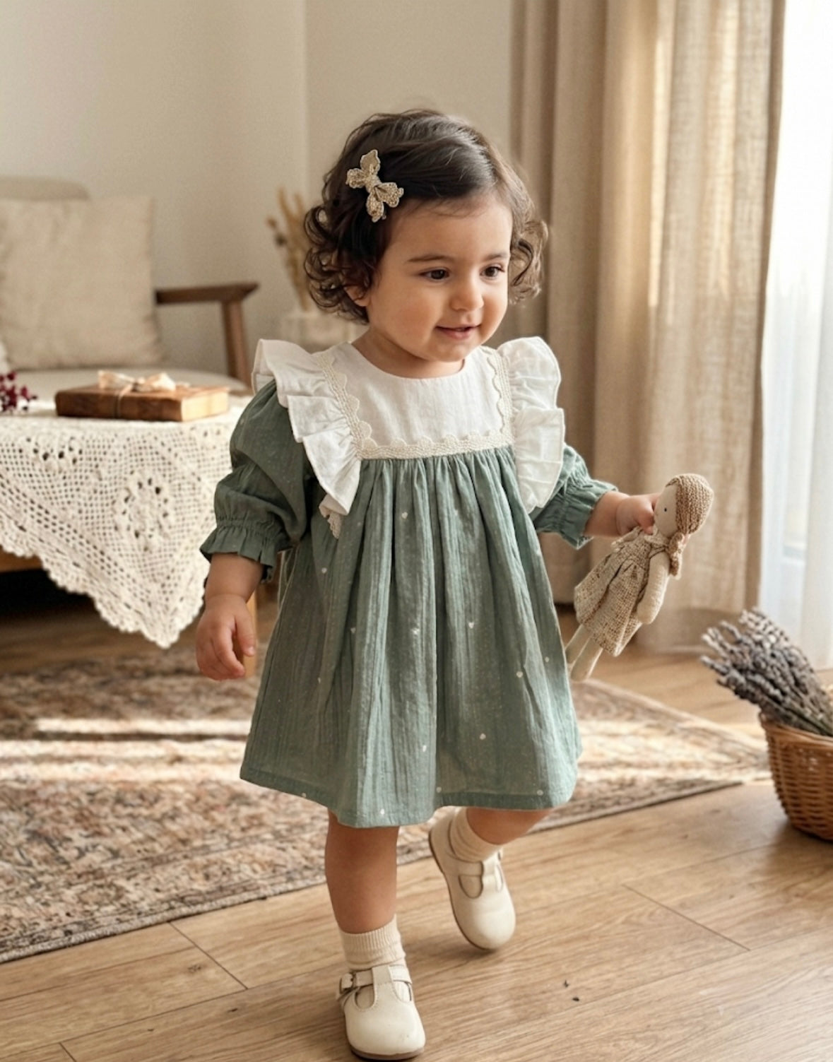 Sage Hearts frock