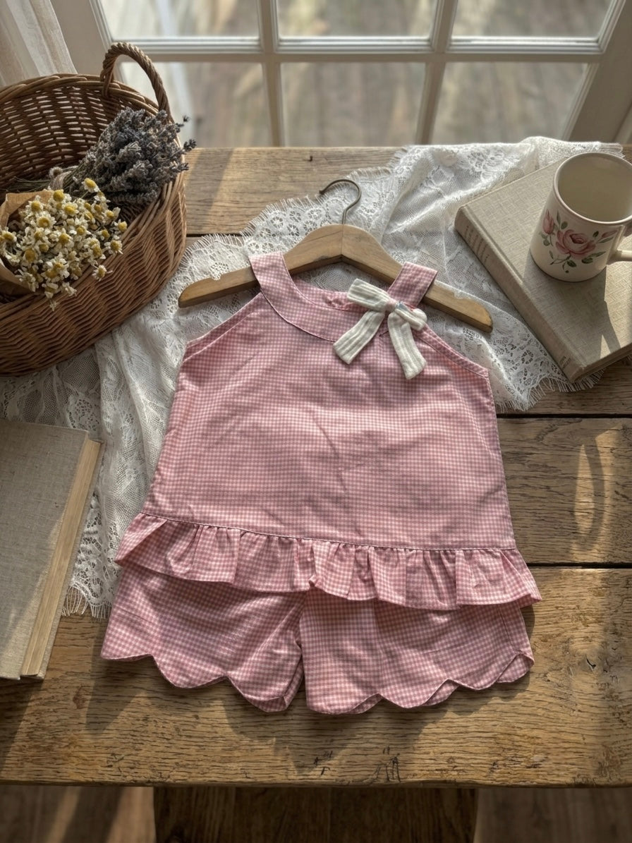 Picnic Bow shorts set