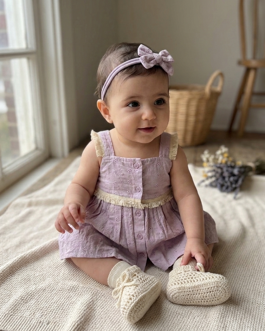 Lavender Lark romper